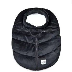 7AM Enfant Car Seat Cocoon Black Velour - Compatible with all Infant Car Seats
